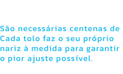 Narizes

So necessrias centenas de Cada tolo faz o seu prprio nariz  medida para garantir o pior ajuste possvel.

