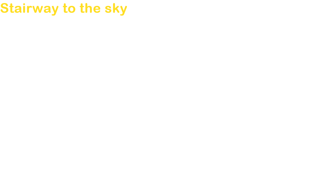 Stairway to the sky 
Jacob's version depicts Jack, a nice young boy who lives in poverty with his mother in a small cottage. One day, on his way to sell a cow, the familys last resort, the boy ends up trading the animal for a bunch of beans that magically