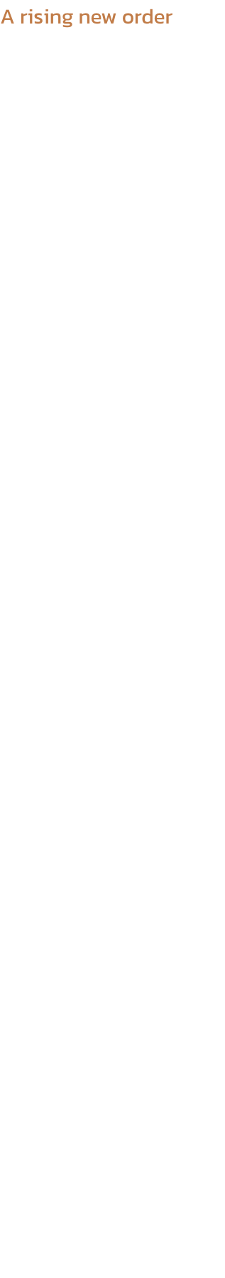 A rising new order   
One of the strongest features that makes The Cherry Orchard so appealing to this day is its vivid imagery. Achieved through a powerful sense of place and the inexorability of time, it enables the audience to deeply engage with the cha